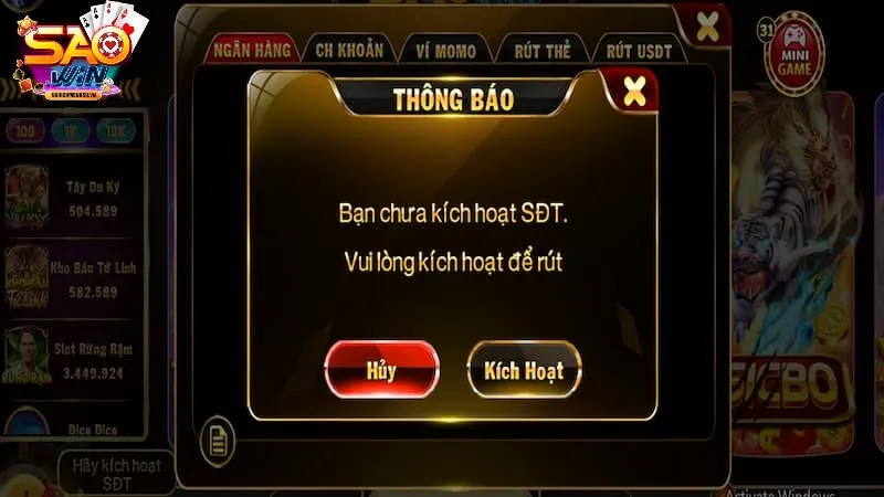Tổng hợp các câu hỏi cơ bản về vấn đề nạp rút tiền tại SAOWIN